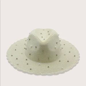 SHEIN Pearl Straw Hat